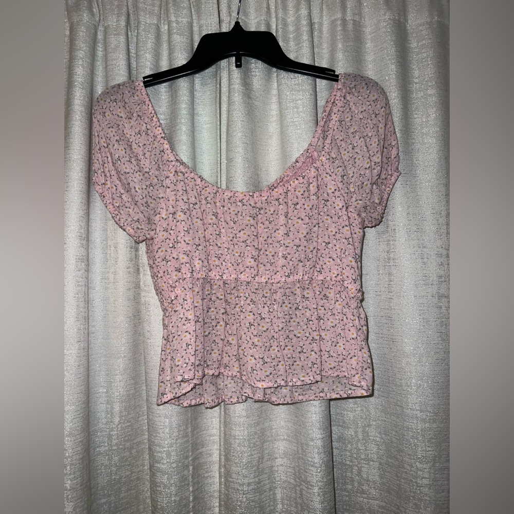 Pink Hollister Crop Top